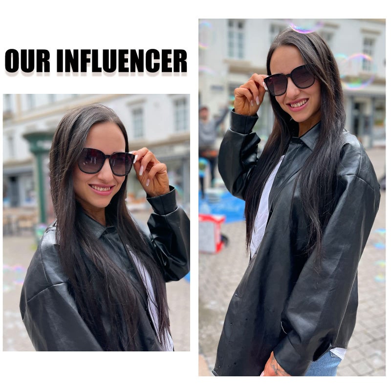 DUCO Oversized Polarized Sunglasses Womens Trendy Mirrored Shades Retro Round Vintage Light Weight UV400 Sun Glasses W016 - Image 5